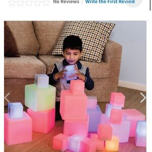 Colorful LED Light-Up Building Blocks for Kids autism sensory TTS